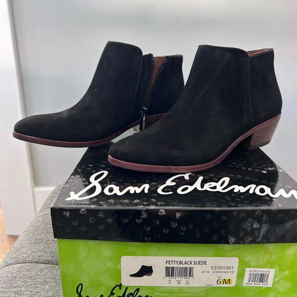 Sam Edelman black suede booties - Picture 5 of 6
